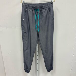Figs Women's Zamora High Waisted Jogger Scrub Pants W20SW2028 Heather‎ Gray Med
